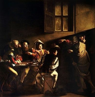 Scena barocca con figure illuminate teatralmente dall’ombra